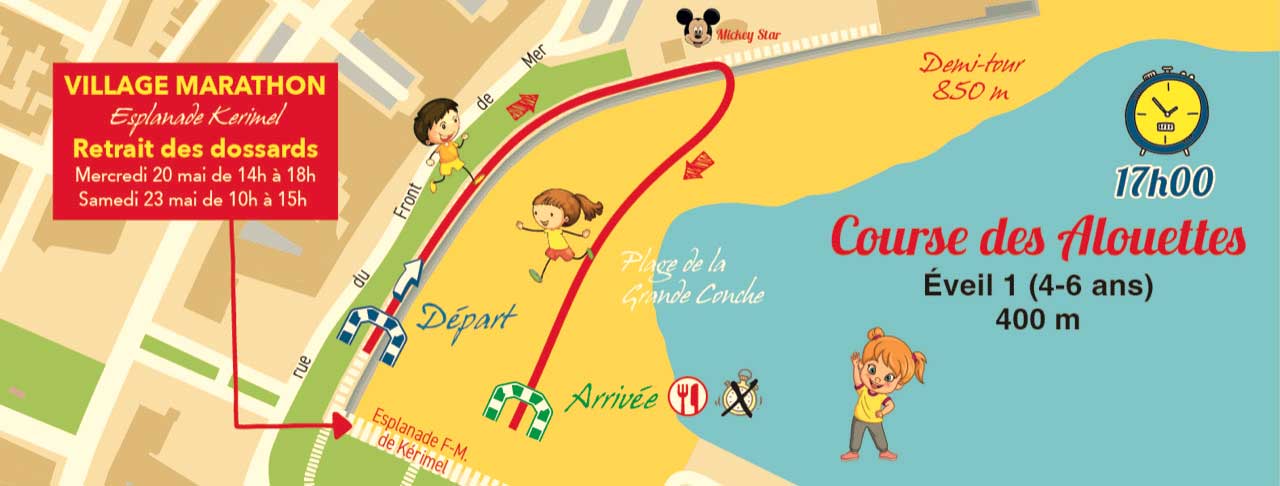 voir le plan de course course enfant marathon royan charente maritime