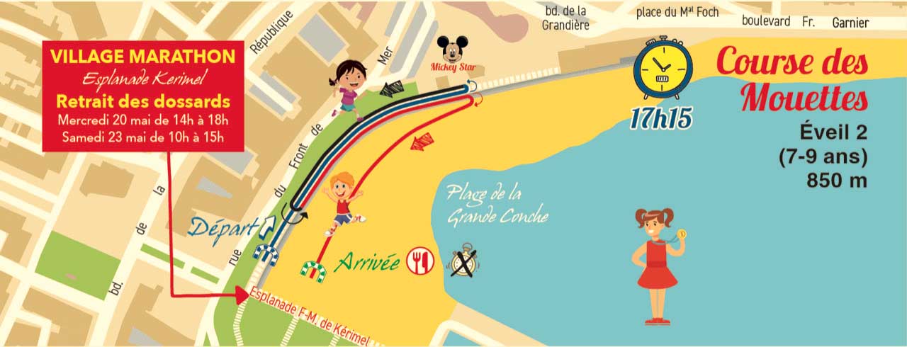 voir le plan de course course enfant marathon royan charente maritime