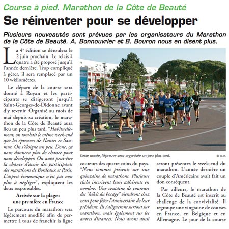 presse marathon royan édition 2018