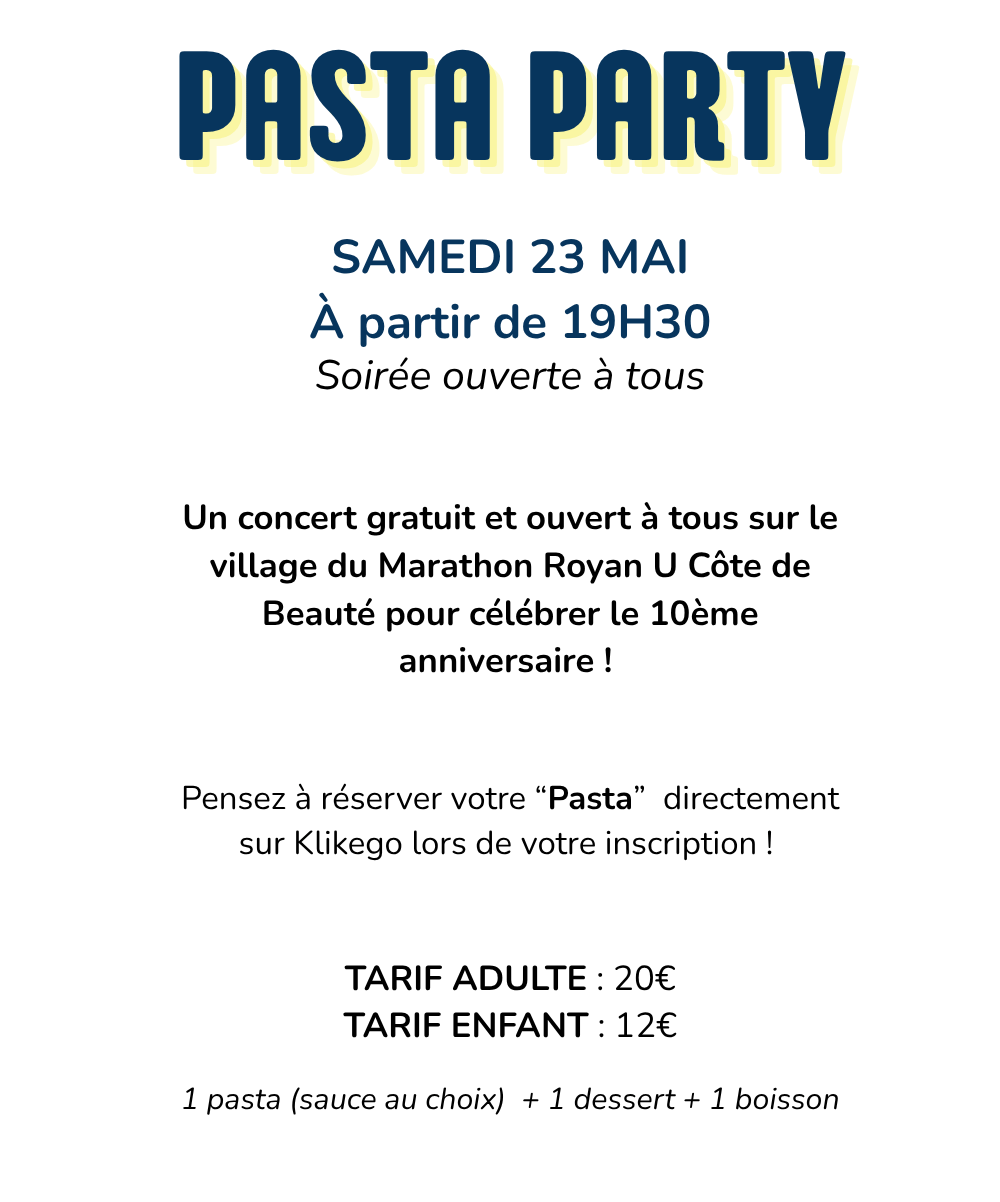 repas après cours Marathon royan Nouvelle aquitaine