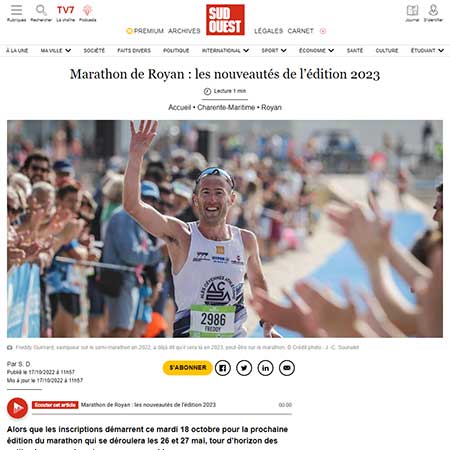 presse marathon royan édition 2023