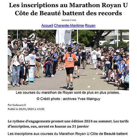 presse marathon royan édition 2024