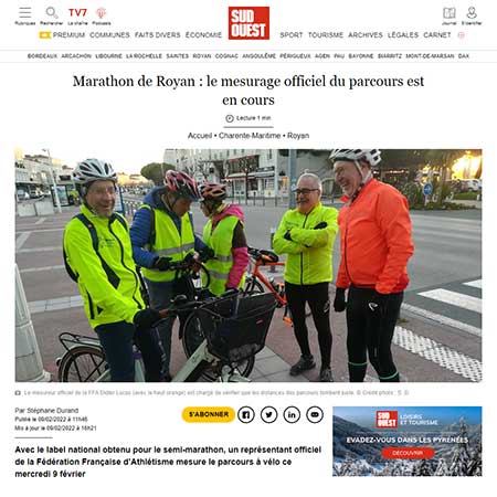presse 6ème édition 2022 marathon royan côte de beauté
