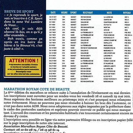 presse marathon royan édition 2020