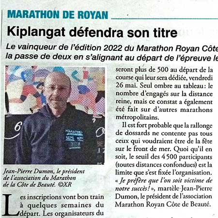 presse marathon royan édition 2023