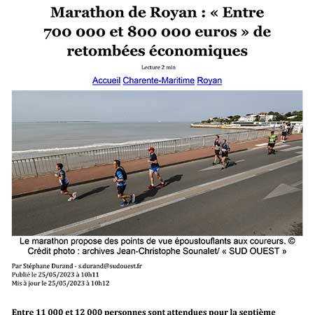 presse marathon royan édition 2023