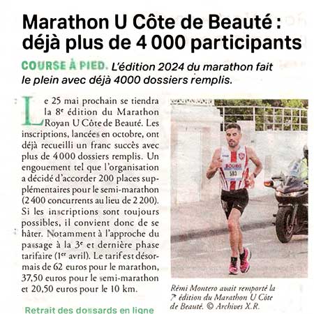 presse marathon royan édition 2024