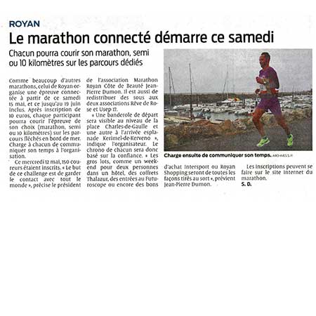 presse marathon royan édition 2021