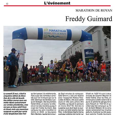 presse marathon royan édition 2024