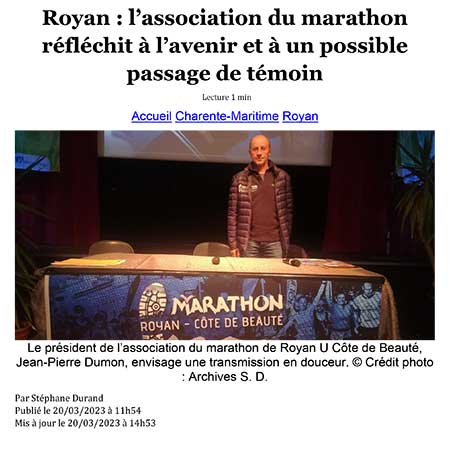 presse marathon royan édition 2023