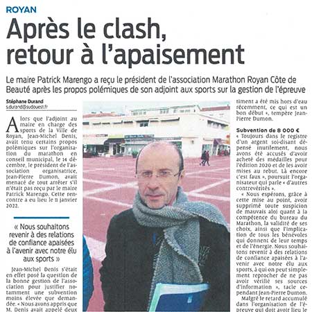 presse 6ème édition 2022 marathon royan côte de beauté