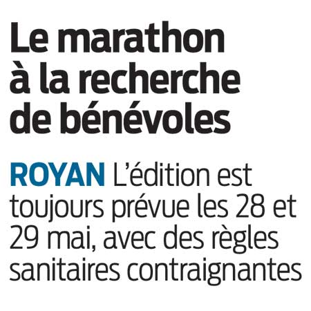 presse marathon royan édition 2021