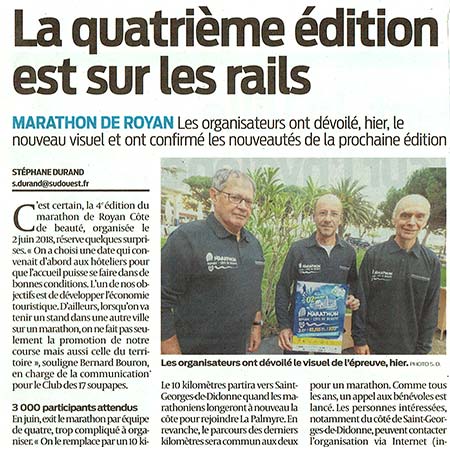 presse marathon royan édition 2018