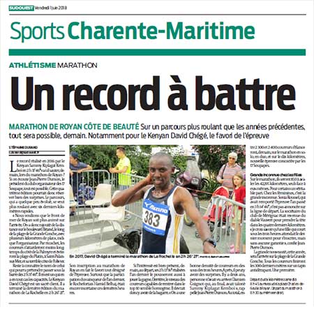 presse marathon royan édition 2018