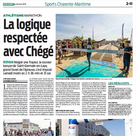 presse marathon royan édition 2018
