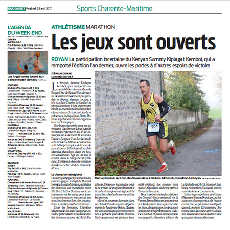 presse marathon royan février 2017