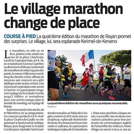 presse marathon royan édition 2018