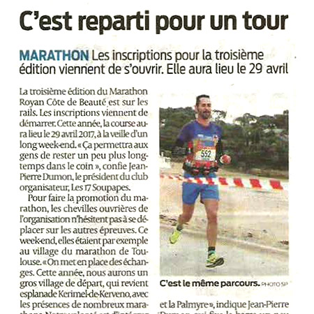 presse marathon royan octobre 2016