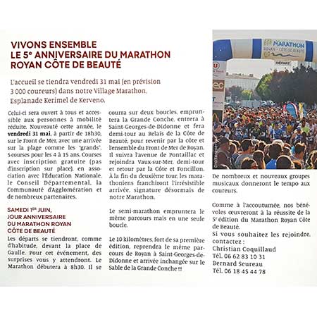presse marathon royan édition 2019