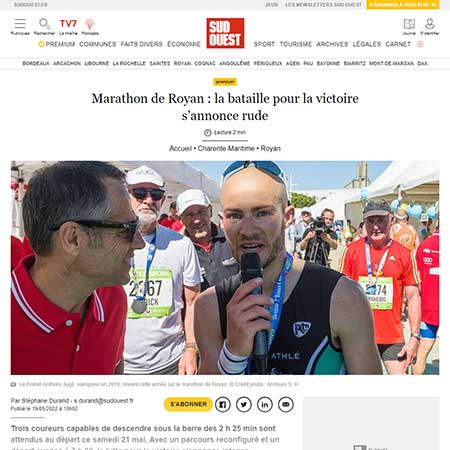 presse 6ème édition 2022 marathon royan côte de beauté