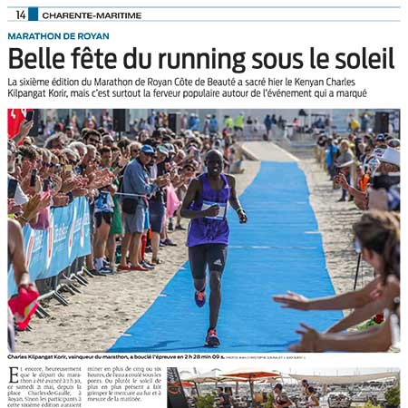 presse 6ème édition 2022 marathon royan côte de beauté