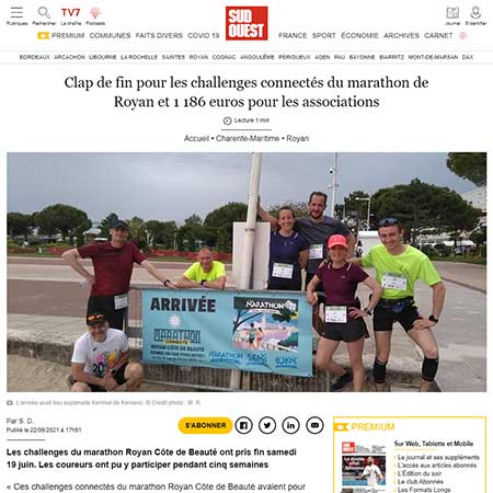 presse marathon royan édition 2021