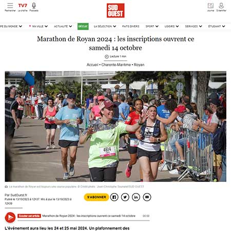 presse marathon royan édition 2023